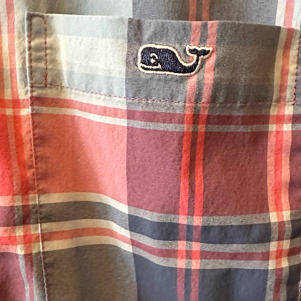 Vineyard Vines Performance Men's Slim Fit Plaid Short Sleeve Shirt EUC Sz S - Picture 3 of 5